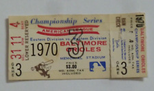 Usado, BOLETO DE LA SERIE DE CAMPEONATO DE BÉISBOL 1970 - BALTIMORE con soporte de boleto de plástico segunda mano  Embacar hacia Argentina