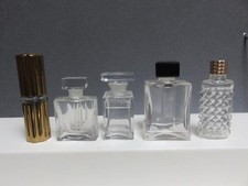 5 mini frascos de perfume de vidro vazios de alta qualidade Arden Roger Gallet, Lubin, LeLong,, usado comprar usado  Enviando para Brazil