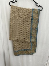 Gold blue dupatta for sale  OLDHAM