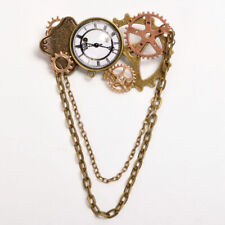 Broche de relógio corrente steampunk fantasia vitoriana broche de lapela alfinete de peito comprar usado  Enviando para Brazil