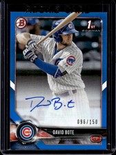 2018 Bowman David Bote Prospect Auto Blue Rookie RC #96/150 filhotes comprar usado  Enviando para Brazil