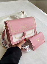 Bolsa tiracolo feminina rosa elegante bolsa quadrada pequena, usado comprar usado  Enviando para Brazil