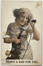 Printed postcard kiss for sale  Bridgman