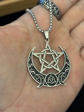 Collier pentacle lune d'occasion  Amiens-
