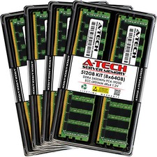 A-Tech 512GB 8x 64GB 4Rx4 PC4-19200 ECC Carga reduzida LRDIMM Memória RAM do Servidor comprar usado  Enviando para Brazil