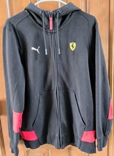 JAQUETA MOLETOM MASCULINA PUMA SCUDERIA FERRARI com capuz preta vermelha tamanho M média #D2-1 comprar usado  Enviando para Brazil