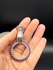 Vintage silver magnifying for sale  LONDON