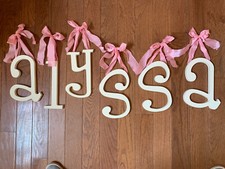 letras de parede de madeira grandes com fita “alyssa” 9” de altura, usado comprar usado  Enviando para Brazil