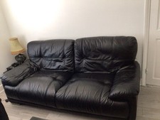 Black bonded leather for sale  CHATHAM