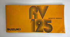 OEM Suzuki RV 125 B Motorcycle Owner’s Manual Maio 1976 ORIGINAL Ótimo Estado comprar usado  Enviando para Brazil