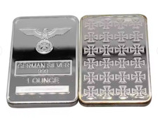 Eagle Iron Cross - 1 oz barra de prata alemã - Liga comprar usado  Enviando para Brazil