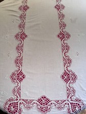 Antique cotton tablecloth d'occasion  Expédié en Belgium