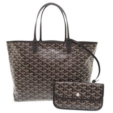 AUTÊNTICA BOLSA TOTE GOYARD Saint Louis PM preta PVC revestimento lona/couro comprar usado  Enviando para Brazil