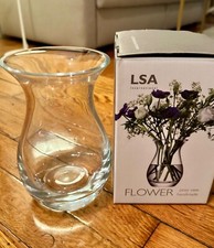 clear hour glass vase for sale  New York