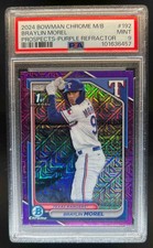2024 Bowman Chrome Braylin Morel Mega Box roxo mojo refrator 1º #/250 PSA 9 comprar usado  Enviando para Brazil