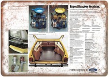 Placa de metal vintage Ford Corcel Belina aparência retrô anúncio A6187, usado comprar usado  Enviando para Brazil