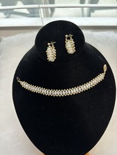 Usado, Conjunto de brinco/pingente de ouro 14K bola puff/água doce pérola usado comprar usado  Enviando para Brazil
