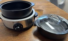 Olla de cocción lenta Pampered Chef RockCrok 4 + 2,5 cuartos + tapa horno holandés segunda mano  Embacar hacia Mexico