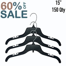 Cabides pretos 15” para camisas Qtd 150 (IT#11) comprar usado  Enviando para Brazil