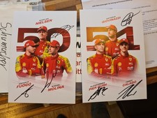 2x WEC Lemans Ferrari original signierte Karten, Giovinazzi, Fuoco usw 13x18 cm  comprar usado  Enviando para Brazil