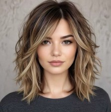 Usado, Perucas femininas de cabelo humano frente de renda loira corte em camadas balayage cinza curto bob comprar usado  Enviando para Brazil