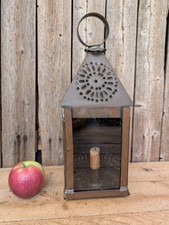 Antiga Primitiva Vintage Cobre Perfurado Estilo Paul Revere Lanterna Frente de Vidro comprar usado Antiga Primitiva Vintage Cobre Perfurado Estilo Paul Revere Lanterna Frente de Vidro comprar usado  Enviando para Brazil