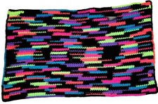 Tapete ou tapete de banho Crazy Quilt, dedos confortáveis de crochê. Feito à mão. 37 x 22 polegadas.  comprar usado  Enviando para Brazil