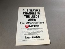 Bus service changes for sale  OSSETT