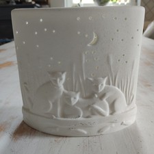 Porzellan windlicht katzen gebraucht kaufen  Gersfeld