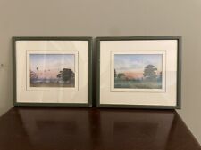 Vintage pair watercolours for sale  BEDFORD