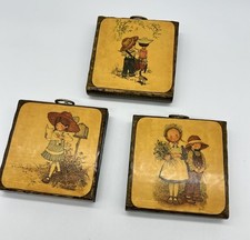 Arte 3 placas decorativas ambiente rural crianças cottagecore 4x4 pendurado na parede comprar usado  Enviando para Brazil