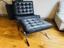 Black barcelona chair for sale  SOUTHAMPTON