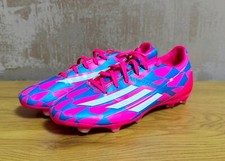 BOTAS DE FÚTBOL ADIDAS ADIZERO F10 FG MESSI TACOS M17604 US 7.5 UK 7 ROSA AZUL segunda mano  Embacar hacia Mexico