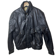 Jaqueta Mirage Masculina Vintage Couro Militar Bombardeiro de Voo Motociclista Moto Star Boy 42 comprar usado  Enviando para Brazil