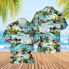 Camisa havaiana Mickey Mouse Surf On The Waves, camisa havaiana Disney comprar usado  Enviando para Brazil