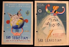 DEUX PROJETS D'AFFICHES A LA GOUACHE IX CONCURSO INTER.  A SAN SEBASTIAN 1954 comprar usado  Enviando para Brazil