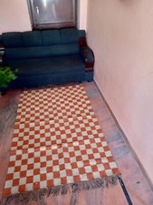 Tapete indiano tecido à mão vintage lã juta kilim decoração para casa retangular tapete de área boho comprar usado  Enviando para Brazil