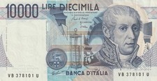 Banconota italia 10000 usato Banconota italia 10000 usato  Ticengo