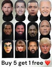 Máscara de malha facial completa engraçada rosto famoso celebridade Kanye Shiesty Balaclava Ronaldo comprar usado  Enviando para Brazil