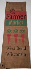 Usado, Banner de lona West Bend Wisconsin Farmers Market 40" X 14" comprar usado  Enviando para Brazil