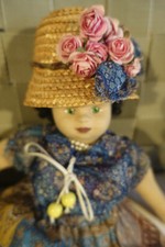 Stoffpuppe rosen strohhut gebraucht kaufen  Berlin