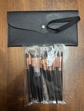 Juego de 15 brochas de maquillaje y bolsa de muñeca, ideal para viajar nuevo con etiquetas segunda mano  Embacar hacia Mexico