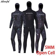 Fato de mergulho masculino 5mm CR neoprene pesca submarina camuflado com capuz roupa de mergulho livre comprar usado  Enviando para Brazil