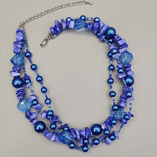 Beaded necklace blue for sale  Germantown