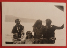 PHOTO FOTO DONNE E UOMO SU VAPORETTO CAPRI NAPOLI  PANORAMA 1947   ( F 26 ) comprar usado  Enviando para Brazil