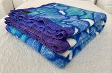 Cobertor Invicta azul floral acrílico lã grande duplo/queen 250cm x 230cm comprar usado  Enviando para Brazil