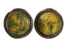 Par de medalhões de cabeceira do início do século XIX com cenas rurais comprar usado  Enviando para Brazil