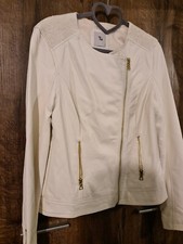Womens cream faux for sale  NORWICH