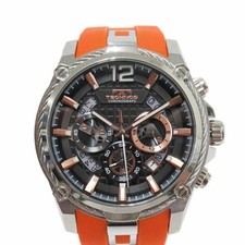 TECHNOS T8B03 relógio cronógrafo masculino analógico quartzo laranja preto titânio borracha comprar usado  Enviando para Brazil