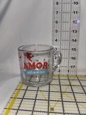 Taza Cupido Vintage El Amor esta en el aire Cristal San Valentín segunda mano  Embacar hacia Argentina